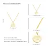 PVD Coated 14K Gold Real Gold Plated Geometric 304 Stainless Steel Waterproof Non Tarnish 304 Stainless Steel Pendant Necklace