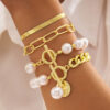 oly-d9cdcabb07b2ba777b7fd017e25cff98 Wholesale Geometric Flower Beaded Bracelet Jewelry Four-Piece Set