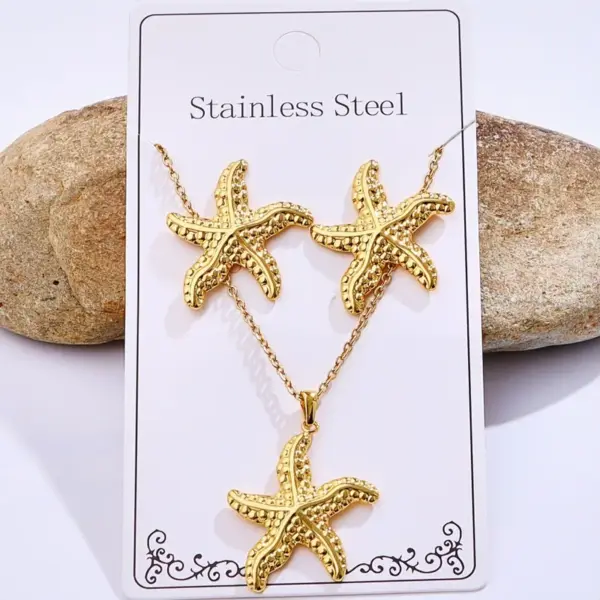 Wholesale Rack Plated Long-Lasting Plated PVD Coated 14K Gold Plated K Gold Plated Heart Shape Flower 304 Stainless Steel Steel Casual Cute Lady Jewelry Set