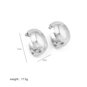 Silver / Large C- Shaped