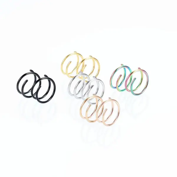 Simple Style Solid Color Stainless Steel Plating Nose Ring Nose Pin
