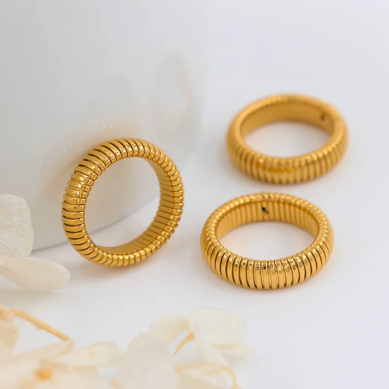 Wholesale Geometric Stainless Steel Titanium Steel INS Style Rings