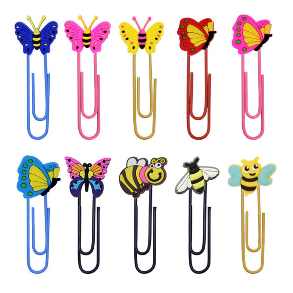 Wholesale Random 50pcs Creative Paper Paperclip Creative Metal Bookmark