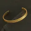 PVD Coated 18K Gold Plated Cross Snake 304 Stainless Steel INS Style Waterproof Non Tarnish 304 Stainless Steel Bangle