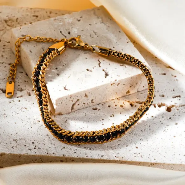 Wholesale PVD Coated K Gold Plated Irregular 304 Stainless Steel Modern Style Classic Style Waterproof Non Tarnish 304 Stainless Steel Bracelets