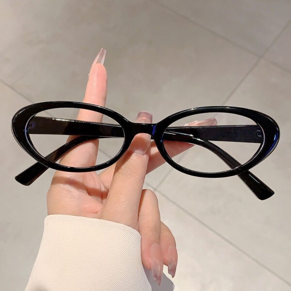 Wholesale New Style Distinctive Oval Korean Style Fresh College Style Anti-blue Glasses Simple All-match Plain No-power Flat Glasses