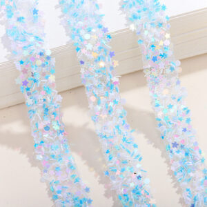 8 Asahi [Sequin Stars]] / 1.5cm double-layer hot melt adhesive geometric rhinestone drilling strip