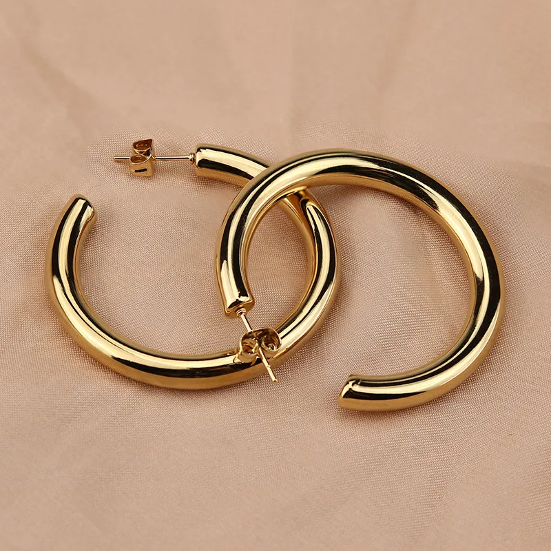 Wholesale 1 Pair Simple Style Commute Geometric Plating Titanium Steel Ear Studs