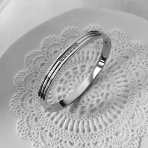 6mm Line Zircon Bracelet / Silver