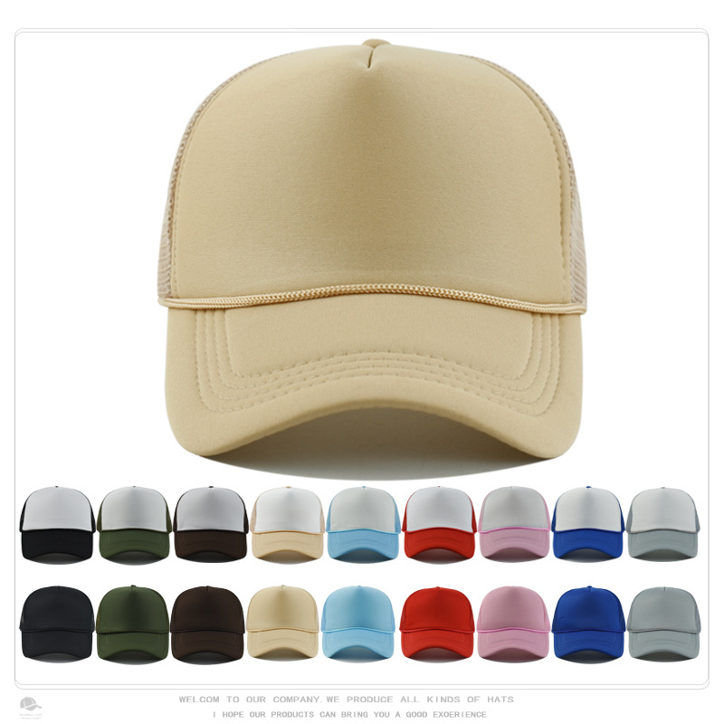 Wholesale Snge Light Mesh Hat LOGO Printed Embroidered Korean Style Simple Rope Cap Men's Outdoor Sunshade Baseball Cap Women