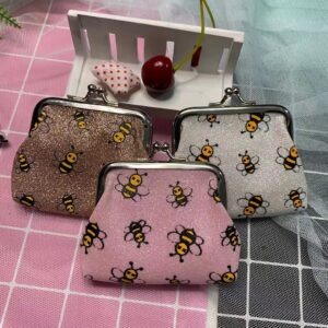 Wholesale Little Bee Iron Buckle Clip Coin Purse