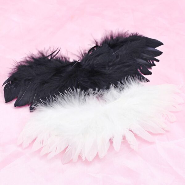 Wholesale Accessories Little Angel Wings 15-20cm Cotton Doll Six-Point Baby Feather Small