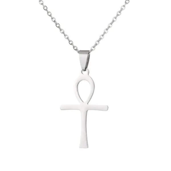 Water Plating 18K Gold Plated Cross Stainless Steel Fashion 304 Stainless Steel Necklace