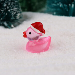Glow-in-the-dark christmas duck-rose red