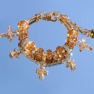 Wholesale Golden flower DIY adjustable bracelet