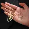 Wholesale Water Plating 18K Gold Plated Cross Map Stainless Steel Simple Style Earrings