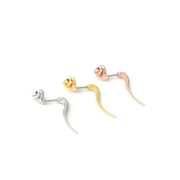 Wholesale 316L Stainless Steel Ear Cartilage Rings & Studs Snake Waterproof Non Tarnish Surgical Steel