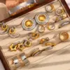 Wholesale Jewelry Simple Style Geometric 304 Stainless Steel Plating Jewelry Set Beaded Chain