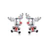 Wholesale Stylish Christmas Cute Reindeer Heart Earrings