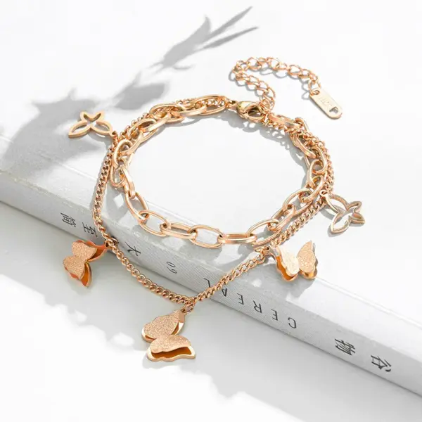 Wholesale PVD Coated 18K Gold Plated Geometric 304 Stainless Steel Waterproof Non Tarnish 304 Stainless Steel Bracelets