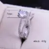 Wholesale New Eight Hearts And Eight Arrows Zircon Diamond Ring Double Winding Copper Ring