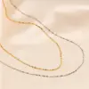 Wholesale Jewelry Simple Style Geometric 201 Stainless Steel Gold Plated Stainless Steel Necklaces