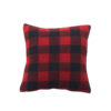 Wholesale Christmas red, black, and white checkerboard faux lambskin pillowcase