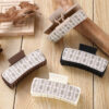 oly-da31fc2872b4d3170fe94c632f2918ff Wholesale white leather square hair hairpin Hair Clips