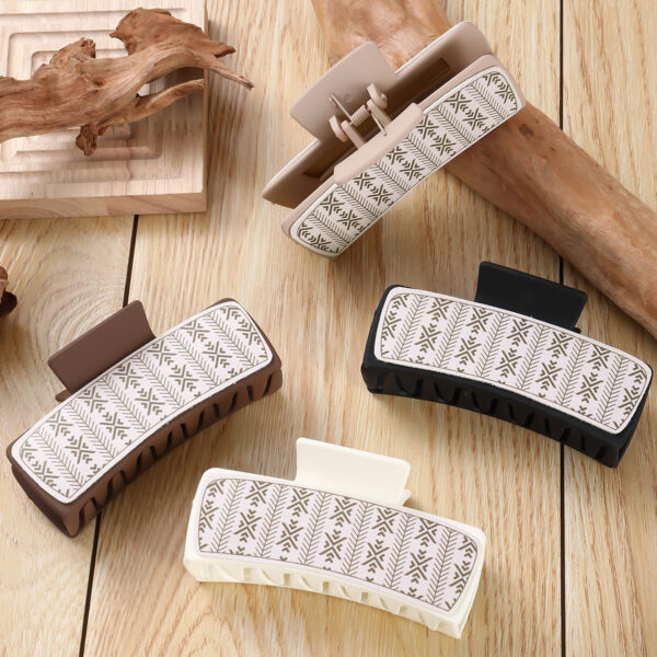 oly-da31fc2872b4d3170fe94c632f2918ff Wholesale white leather square hair hairpin Hair Clips