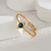 Wholesale 201 Stainless Steel Glittery PVD Coated Stone-Free 18K Real Gold Plated Elegant Waterproof Non Tarnish Plating Gold Rings