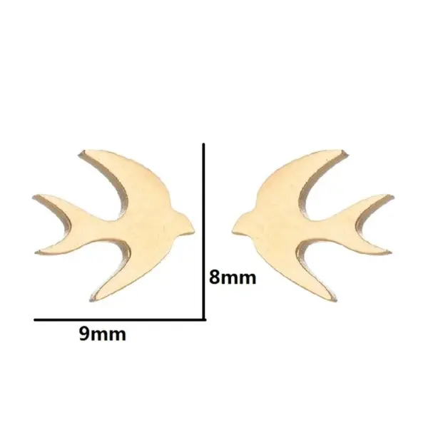 Wholesale PVD Coated Real Gold Plated Mermaid Stainless Steel Simple Style Waterproof Non Tarnish Earrings