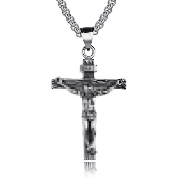 Wholesale 2023 cross-border e-commerce supply retro men's pendant necklace pure steel chain jewelry
