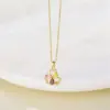 Water Plating Vacuum Plating Real Gold Plated 18K Gold Christmas Tree Heart Shape Flower 304 Stainless Steel Titanium Steel Korean Style Waterproof Non Tarnish 201 Stainless Steel Pendant Necklace