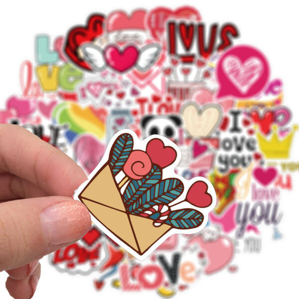 Wholesale 50PCS/PACK Valentine's Day stickers pink love stickers