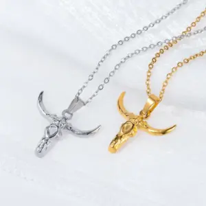 Wholesale Ethnic Style Cattle Stainless Steel Plating Necklace 1 Piece