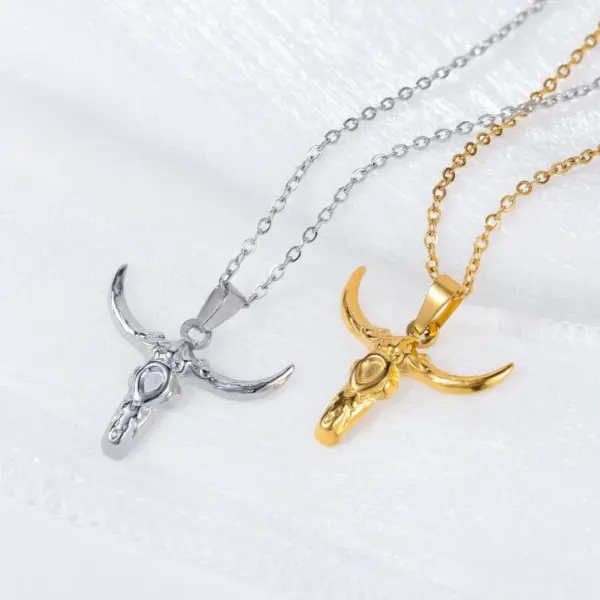 Wholesale Ethnic Style Cattle Stainless Steel Plating Necklace 1 Piece
