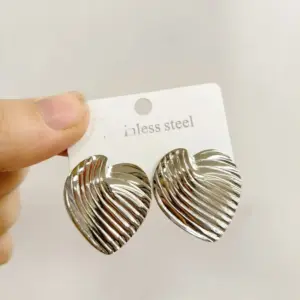 Steel Color Earrings 018 / 18k