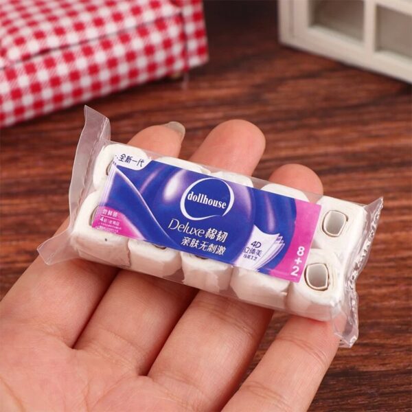 Wholesale 1:12 doll house dollhouse mini model scene accessories miniature paper towel roll paper mention new