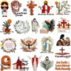 Wholesale Faith Letter Series Embroidered Fabric Patch with Cross