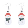 Wholesale Cute Christmas hat, scarf, snowman pendant earrings