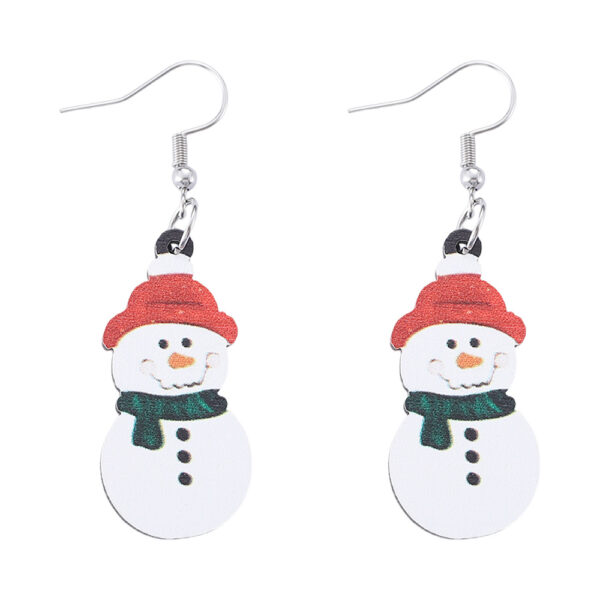 Wholesale Cute Christmas hat, scarf, snowman pendant earrings