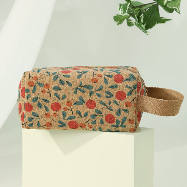 Wholesale Original rtable Large-Capacity Cork Cosmetic Bag Rectangular Storage Bag