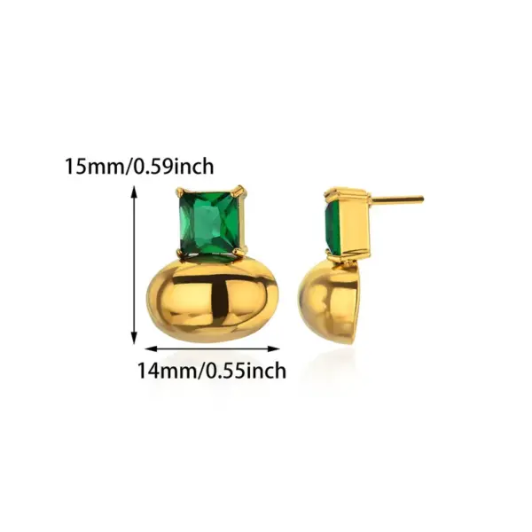 PVD Coated Real Gold Plated Star Heart Shape 304 Stainless Steel Casual Elegant Lady Waterproof Non Tarnish Ear Studs