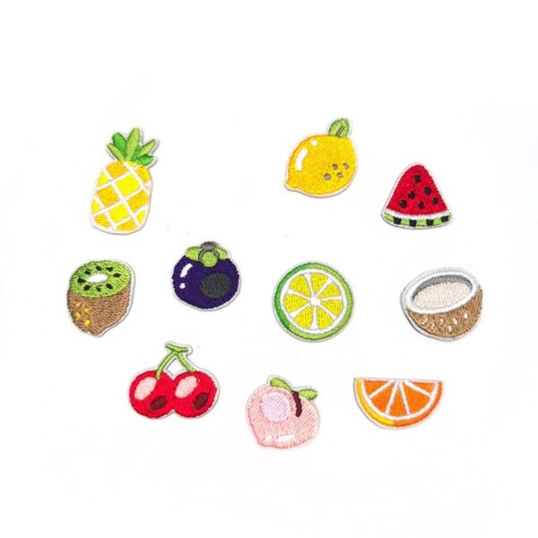 Wholesale Cartoon Fruit Computer Embroidery Chapter Embroidery Decorative Sticker Clothing Accessories Patch Hand Account DIY Embroidery Chapter Self-adhesive