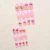 oly-da6ae745fd06fb1e88e3cb87d90cd4fc Wholesale Wear Armor Pink French Red Cherry Nail Patch White Pearl False Nail Sweet Style Nail Patch