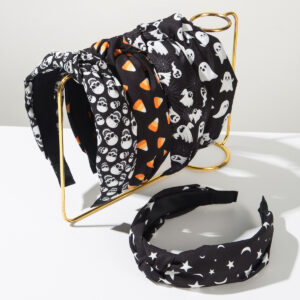 oly-da6af9f6f53b7a29d2d9237445ae1666 Wholesale New Halloween Element Ghost Skull Star and Moon Head Printed Fabric Headband Trendy Fashion Holiday Party Hair Accessories