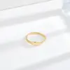 Wholesale Vacuum Plating PVD Coated Real Gold Plated 18K Gold Geometric 304 Stainless Steel Simple Style Waterproof Non Tarnish Rings