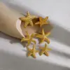 PVD Coated 18K Gold Real Gold Plated Starfish 304 Stainless Steel French Style Simple Style Classic Style Waterproof Non Tarnish Ear Studs