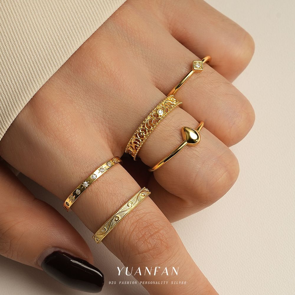 Wholesale S925 Sterling Sier Star Light Luxury Zirconium Ring