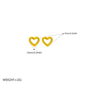 Pattern Heart Earrings